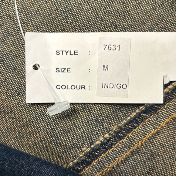 Moka denim jacket NWT, size medium, faux fur and sueded fringe trim - Picture 15 of 16